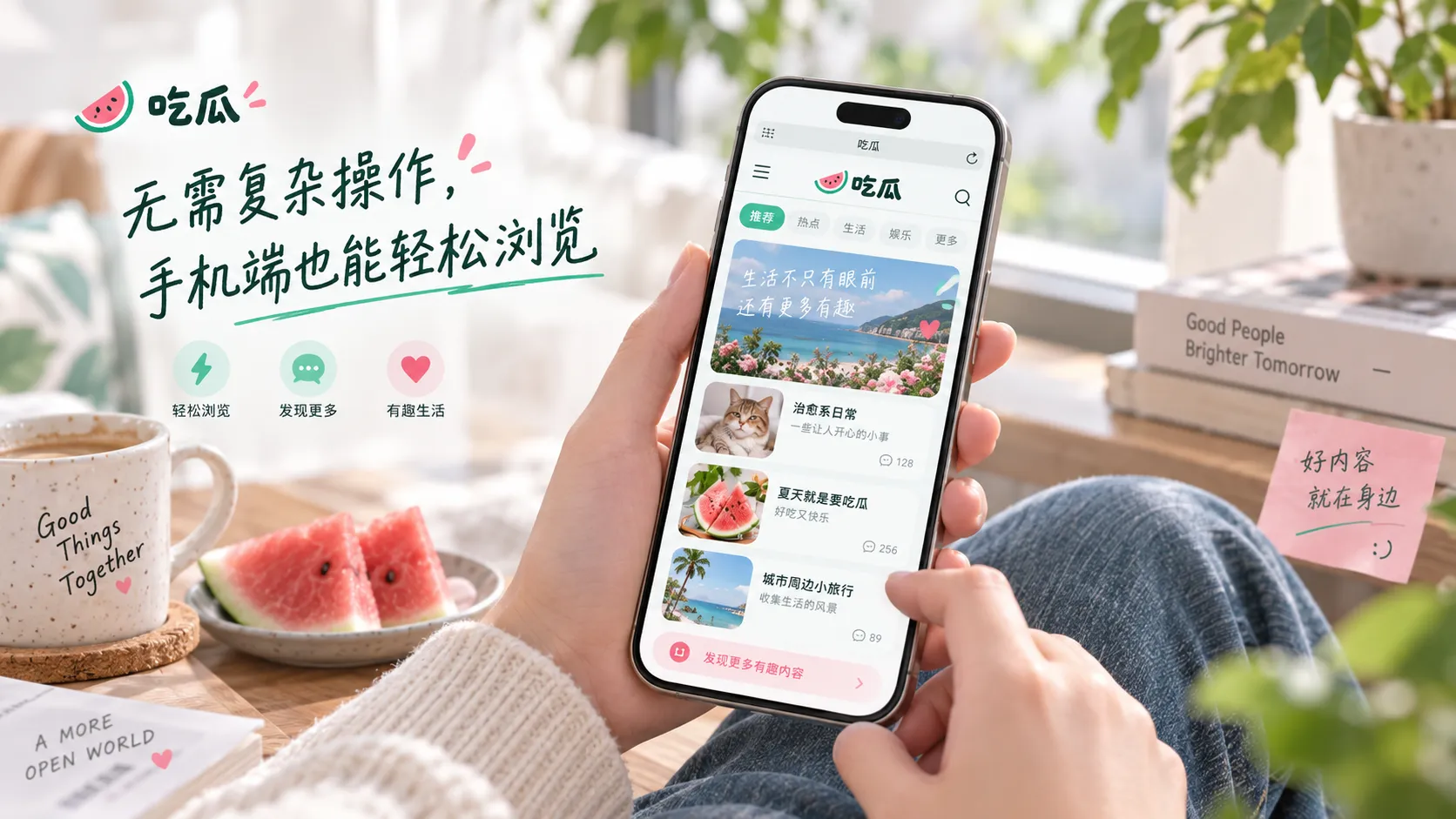 吃瓜网移动端阅读界面示意